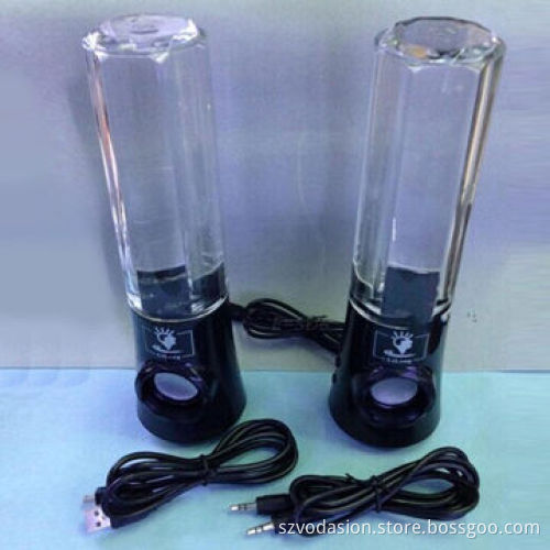 Hot selling LED dancing water music speaker with USB slot in 2014